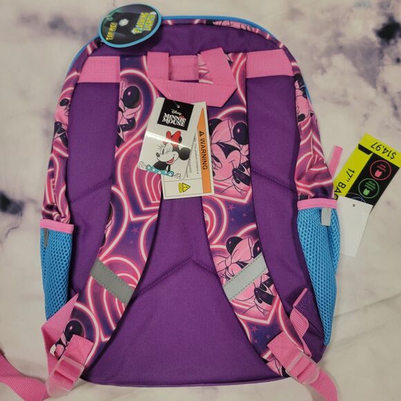 Disney Minnie Mouse Heart Light Up Backpack - Picture 4 of 4